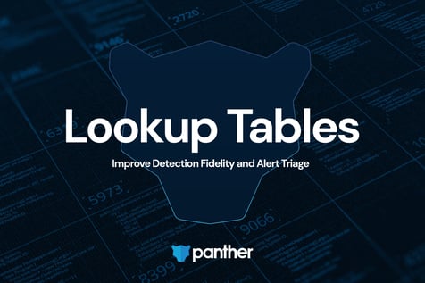 Improve detection fidelity and alert triage with Lookup Tables in Panther