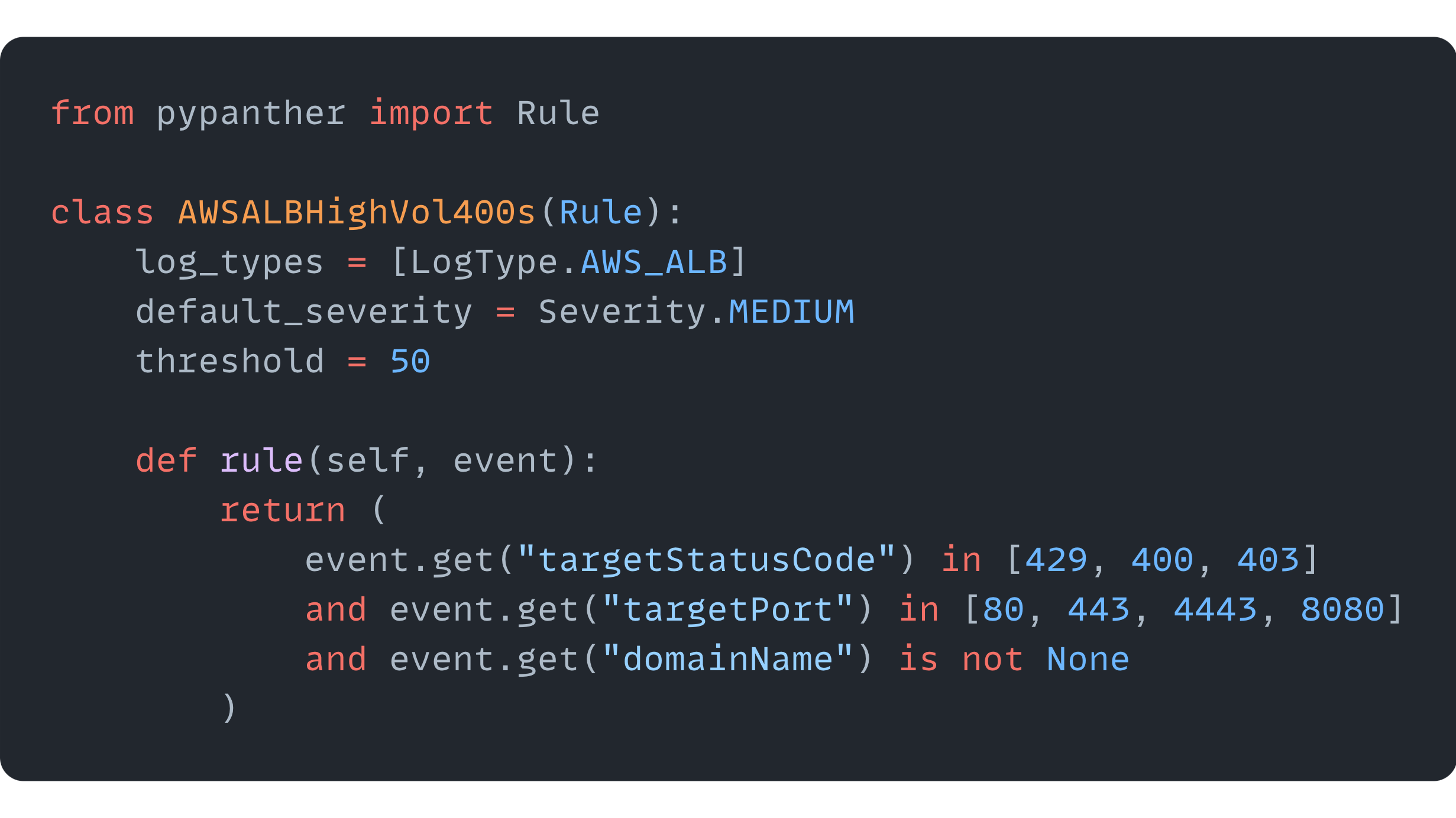 a pypanther detection rule